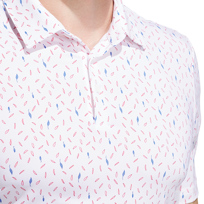 Ultimate365 Allover Print Men's Polo (White)