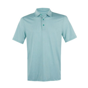 Geometric Print Men's Polo (Green)