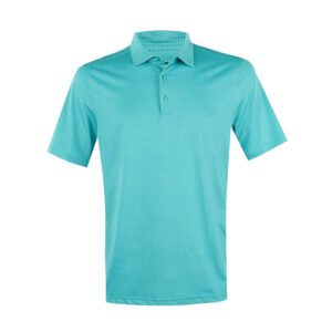 Round Print Men's Polo (Green)