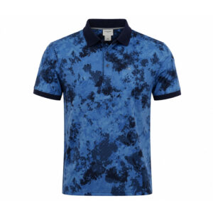 Digital Chaos Print Men's Polo (Navy)
